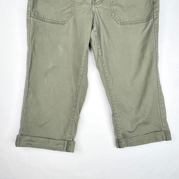 Wrangler Army Green Cropped Cargo Pants 6 - Picture 4 of 8